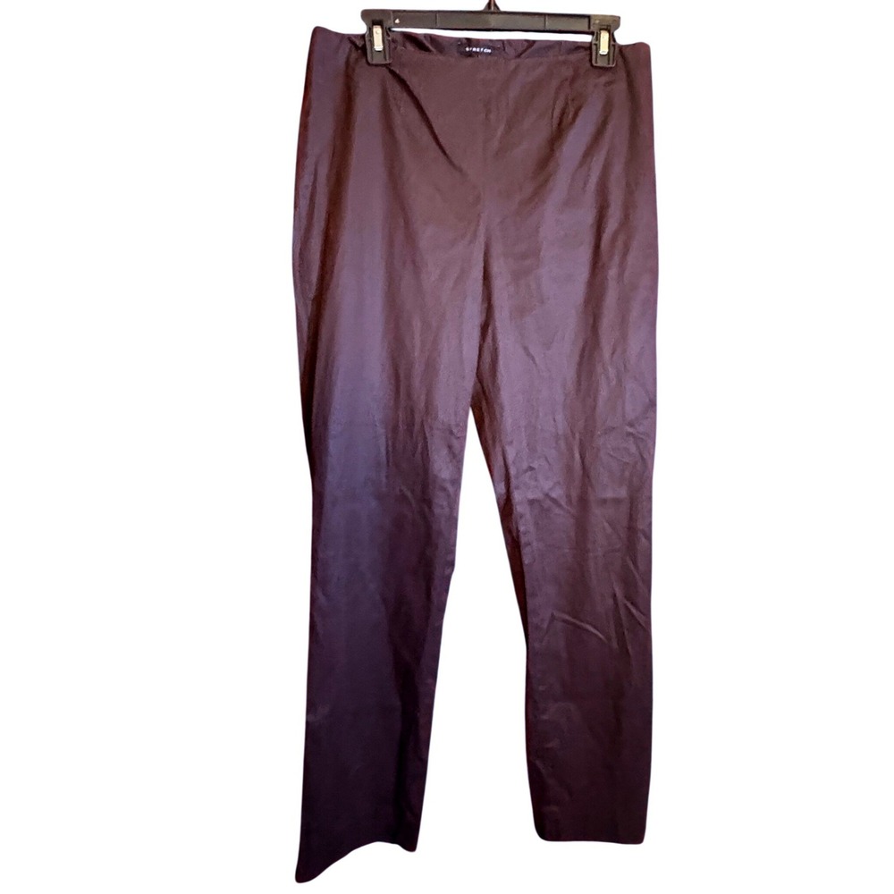 Jones New York Collection Trousers Women's 8 Brown Good Side Zip Stretch Slim